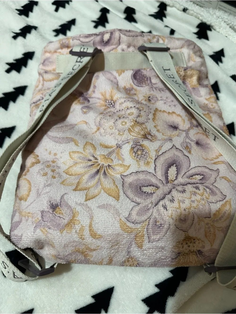 Victoria's Secret Floral 2-in-1 Packable Beach Towel Blanket Backpack Travel
